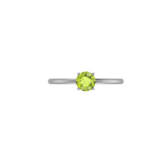 925 Sterling Silver Natural Peridot Stackable Stone Ring Prong Set Jewelry Pack of 12