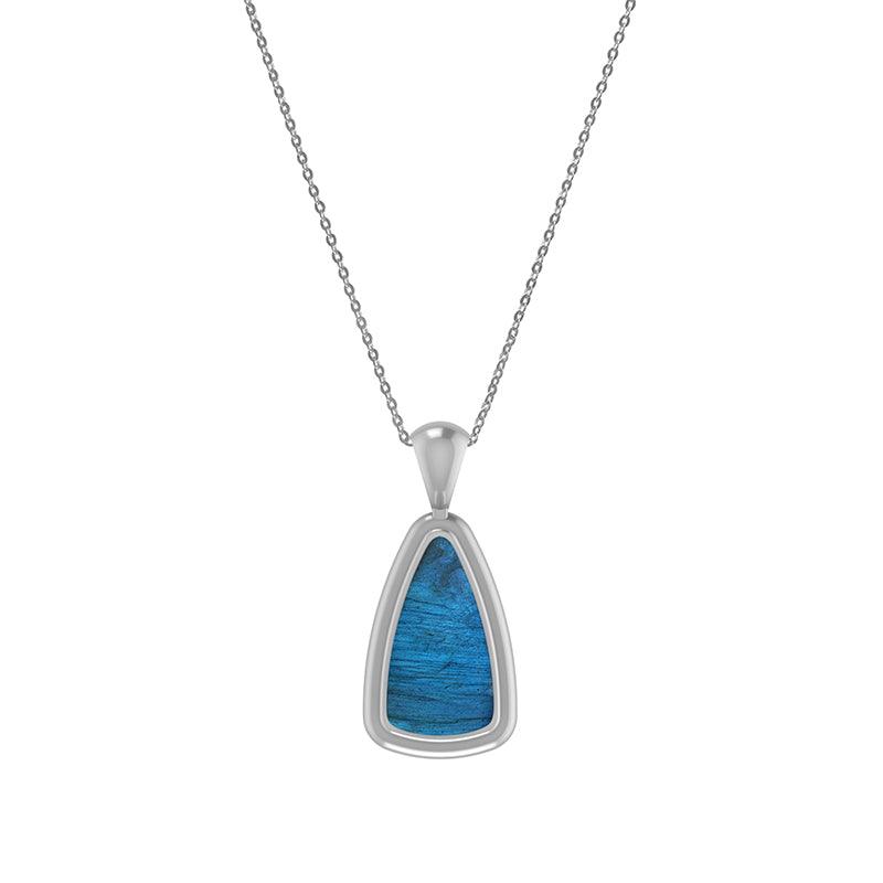 925 Sterling Silver Cab Labradorite Necklace Pendant With Chain 18" Bezel Set Jewelry Pack of 3