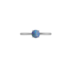 925 Sterling Silver Australian Opal Stackable Ring Prong Set Jewelry Pack of 12