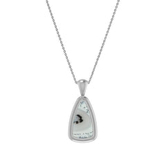 925 Sterling Silver Cab Dendrite Opal Necklace Pendant With Chain 18" Bezel Set Jewelry Pack of 3