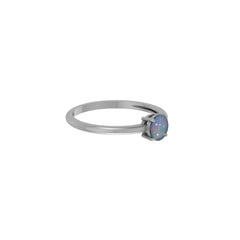 925 Sterling Silver Natural Ethiopian Opal Stackable Ring Prong Set Jewelry Pack of 12