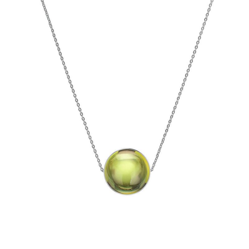 925 Sterling Silver Cab Peridot Slider Necklace With Chain 18" Bezel Set Jewelry Pack of 6