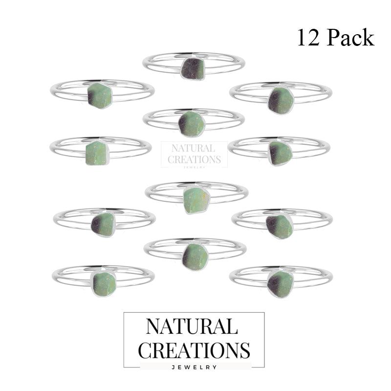 Fluorite stackable bezel-set ring