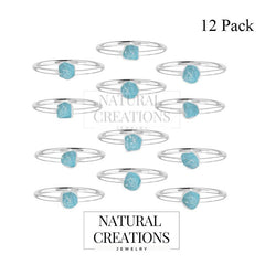 Paraiba Apatite stackable bezel-set ring