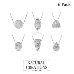 925 Sterling Silver Cab Harkimer Slider Necklace With Chain 18" Bezel Set Jewelry Pack of 6