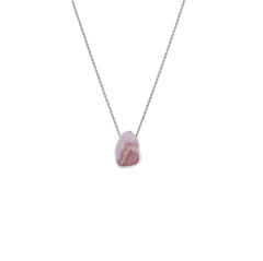 925 Sterling Silver Rough Rhodochrosite Slider Necklace With Chain 18" Bezel Set Jewelry Pack of 6