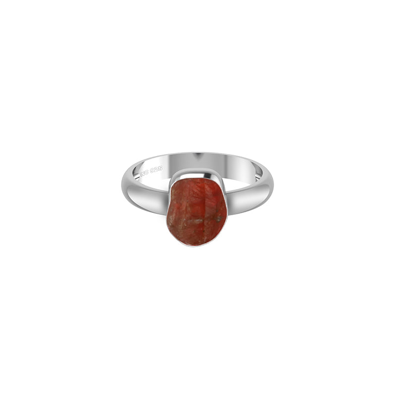 Natural Garnet Rings for Women in Sterling Silver (Pack of 4, Bezel-Set)