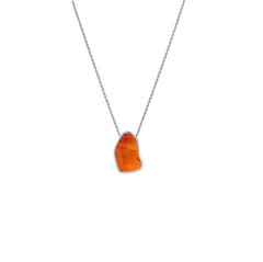 925 Sterling Silver Rough Carnelian Slider Necklace With Chain 18" Bezel Set Jewelry Pack of 6