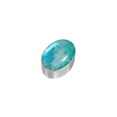 925 Sterling Silver Cab Larimar Slider Necklace With Chain 18" Bezel Set Jewelry Pack of 6