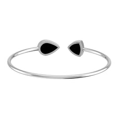 925 Sterling Silver Cab Labradorite Twister Bangle Bracelet Bezel Set Jewelry Pack of 1