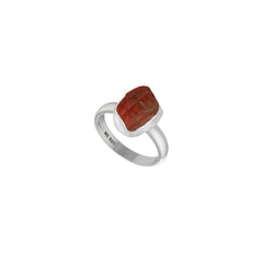 Natural Garnet Rings for Women in Sterling Silver (Pack of 6, Bezel-Set)