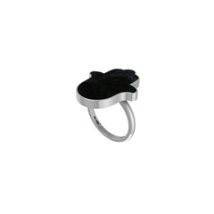 Natural Black Tourmaline Stackable Rings for Women in Sterling Silver (Set of 12, Bezel-Set)