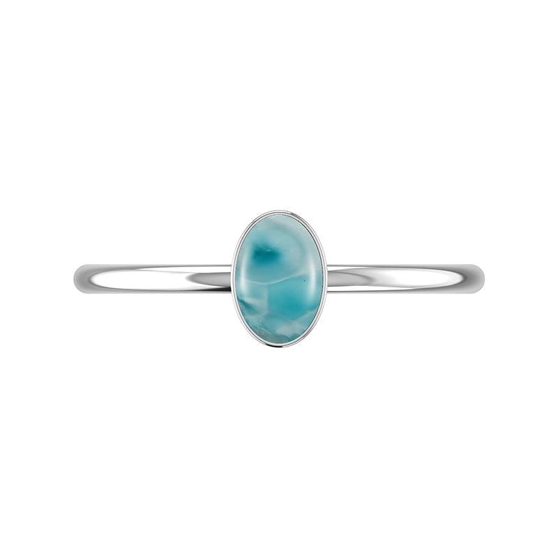 larimar stackable bezel-set ring