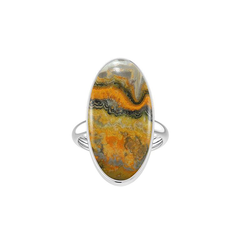Natural Bumble Bee Ring 925 Sterling Silver Bezel Set Handmade Jewelry Pack of 3 - (Box 11)