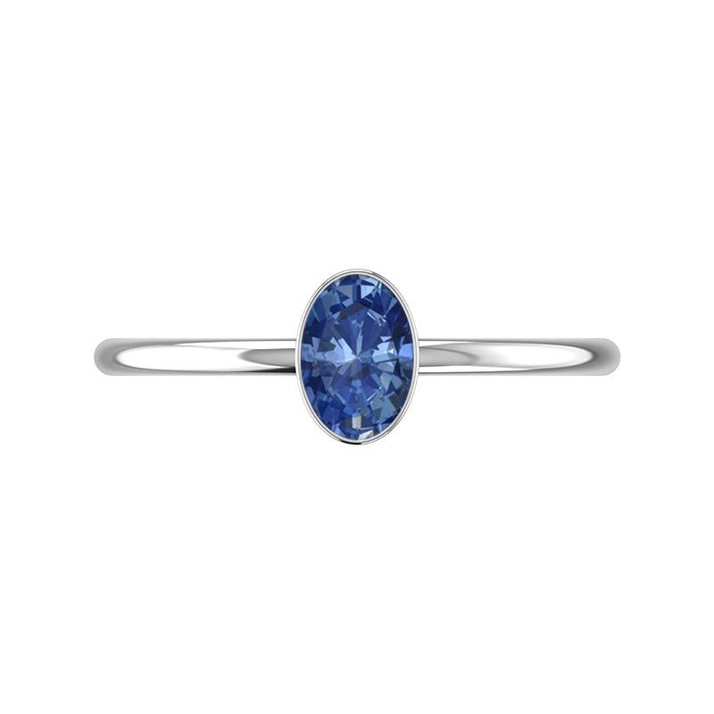 kyanite stackable bezel-set ring