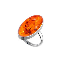 925 Sterling Silver Natural Amber Ring Bezel Set Handmade Jewelry Pack of 4 - (Box 17)