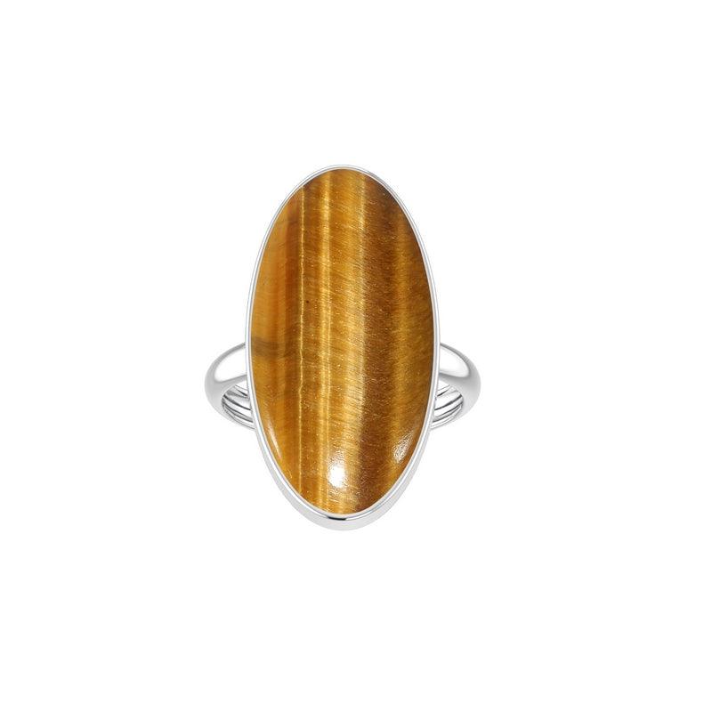 925 Sterling Silver Natural Tiger Eye Ring Bezel Set Handmade Jewelry Pack of 3 - (Box 10)