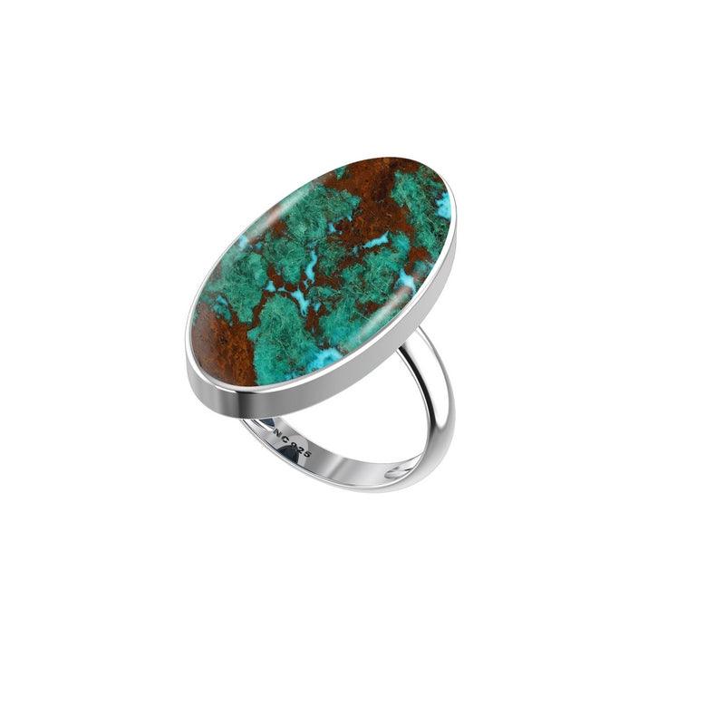 925 Sterling Silver Natural Chrysocolla Ring Bezel Set Handmade Jewelry Pack of 3 - (Box 10)