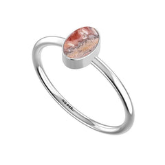 Natural Cab Rhodochrosite Stackable Ring 925 Sterling Silver Ring Jewelry Pack of 12