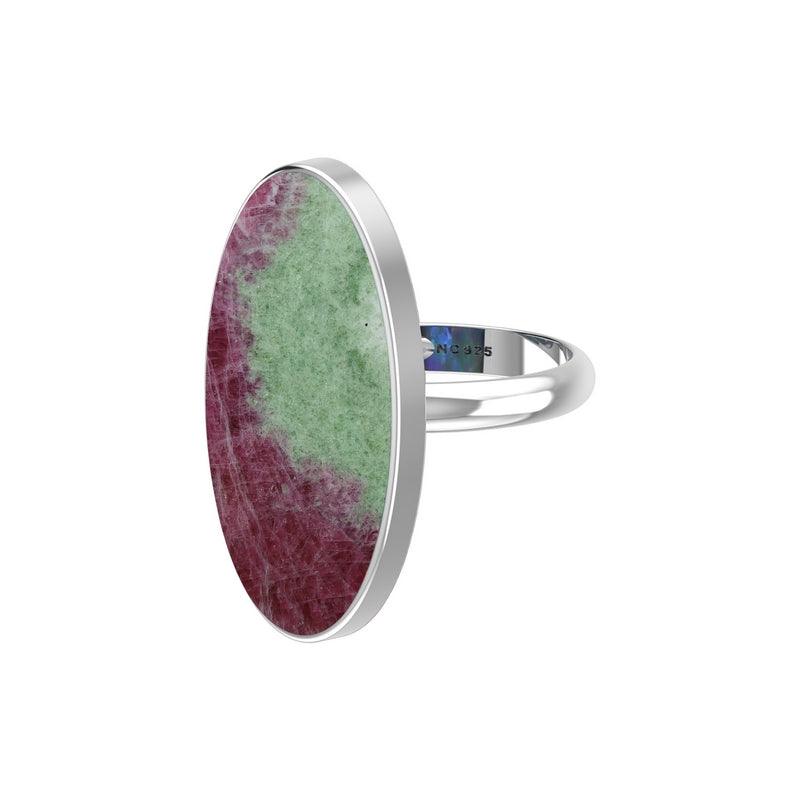 925 Sterling Silver Natural Ruby Zoisite Ring Bezel Set Handmade Jewelry Pack of 3 - (Box 10)
