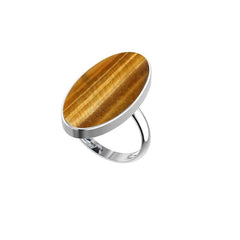 925 Sterling Silver Natural Tiger Eye Ring Bezel Set Handmade Jewelry Pack of 3 - (Box 10)