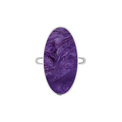 Natural Charoite Ring 925 Sterling Silver Bezel Set Handmade Jewelry Pack of 3 - (Box 11)