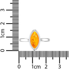 Natural Amber Gemstone Ring 925 Sterling Silver Ring Handmade Jewelry Pack of 6 - (Box 3)