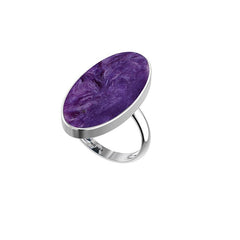 Natural Charoite Ring 925 Sterling Silver Bezel Set Handmade Jewelry Pack of 3 - (Box 11)