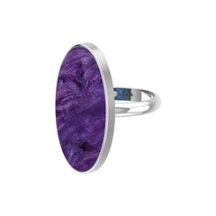 Natural Charoite Ring 925 Sterling Silver Bezel Set Handmade Jewelry Pack of 3 - (Box 11)