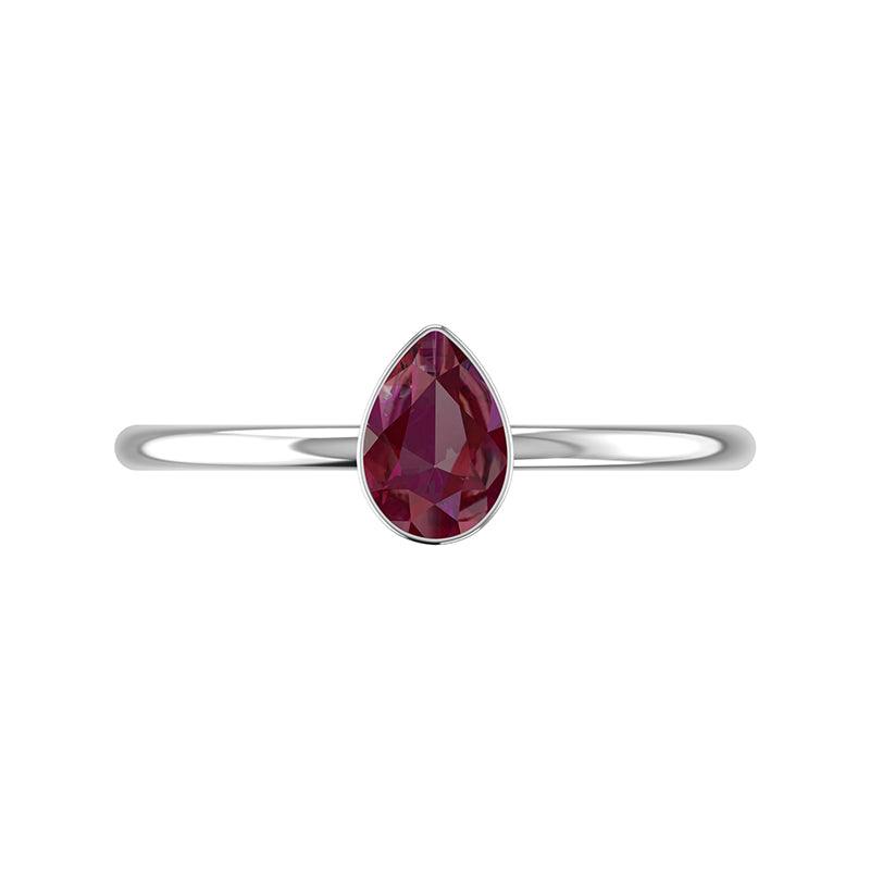 ruby stackable bezel-set ring