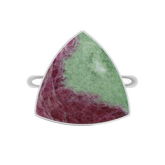 925 Sterling Silver Natural Ruby Zoisite Ring Bezel Set Handmade Jewelry Pack of 3 - (Box 10)