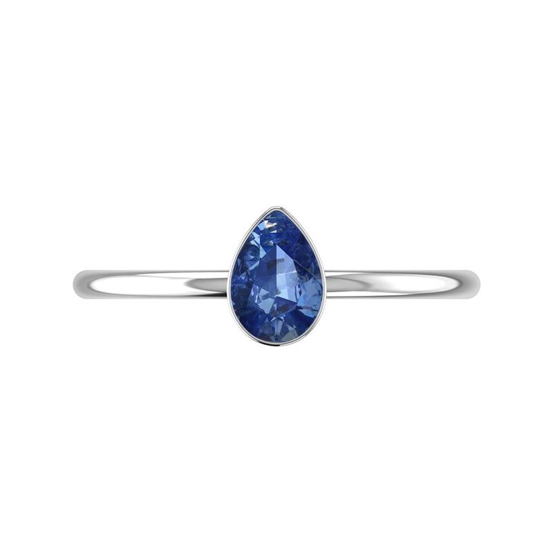 kyanite stackable bezel-set ring