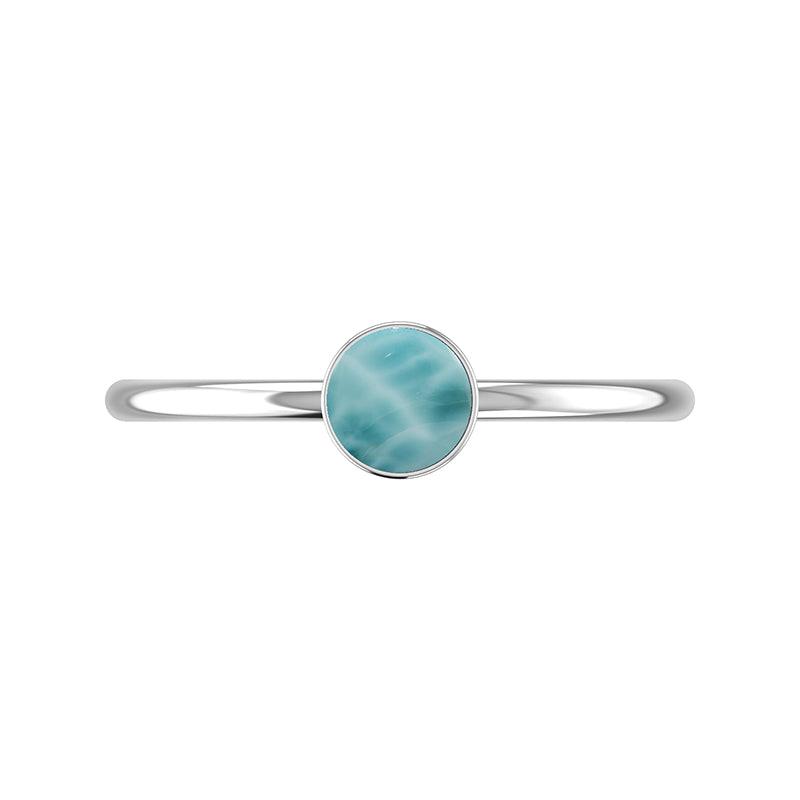 larimar stackable bezel-set ring