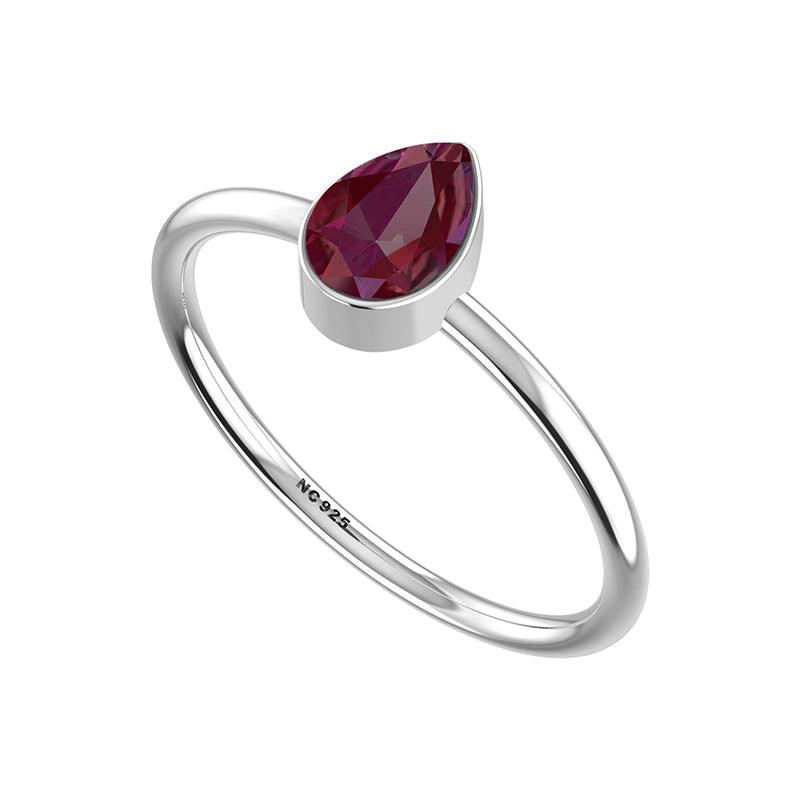 ruby stackable bezel-set ring