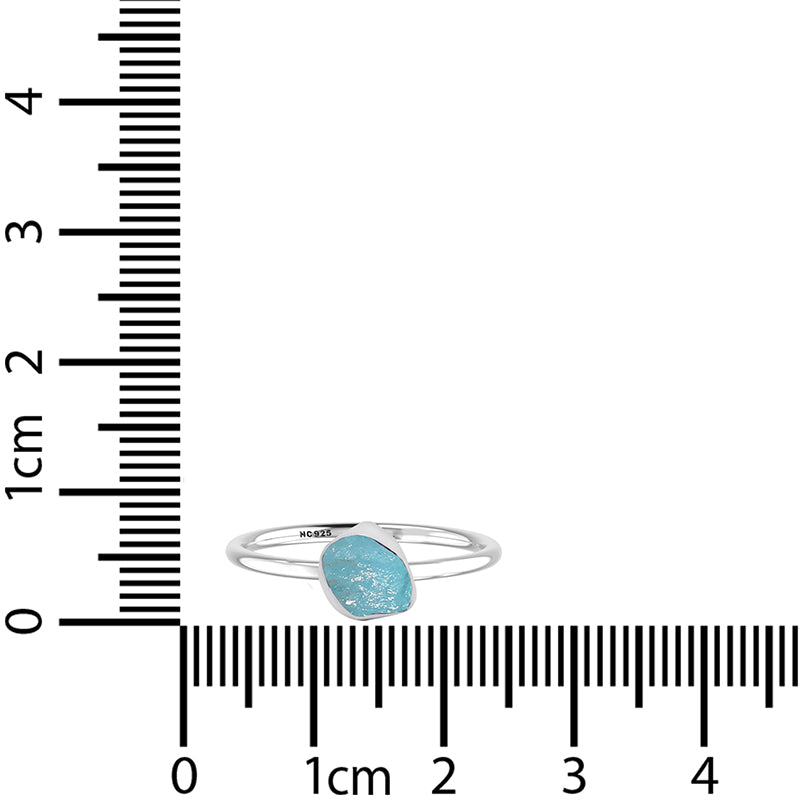 Paraiba Apatite stackable bezel-set ring