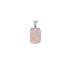925 Sterling Silver Cab Rose Quartz Necklace Pendant With Chain 18" Bezel Set Jewelry Pack of 3