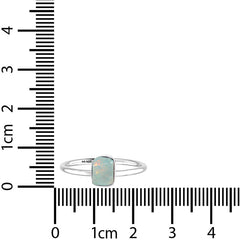 Ethiopian Opal stackable bezel-set ring