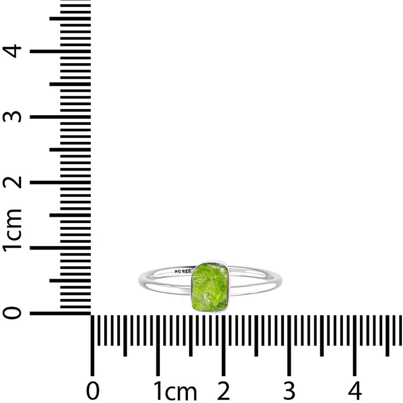 Peridot stackable bezel-set ring