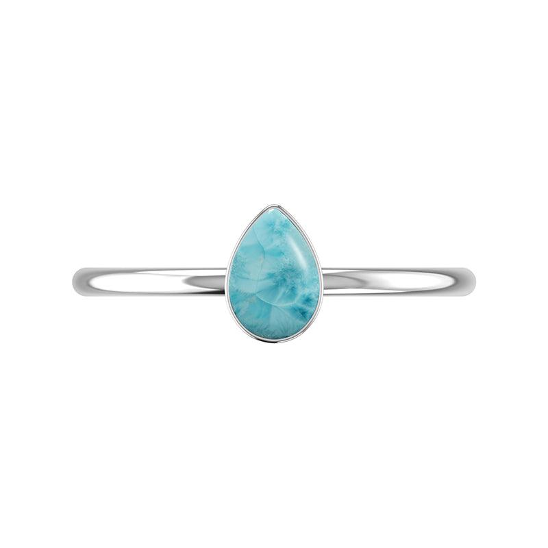 larimar stackable bezel-set ring