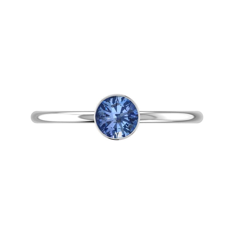 kyanite stackable bezel-set ring