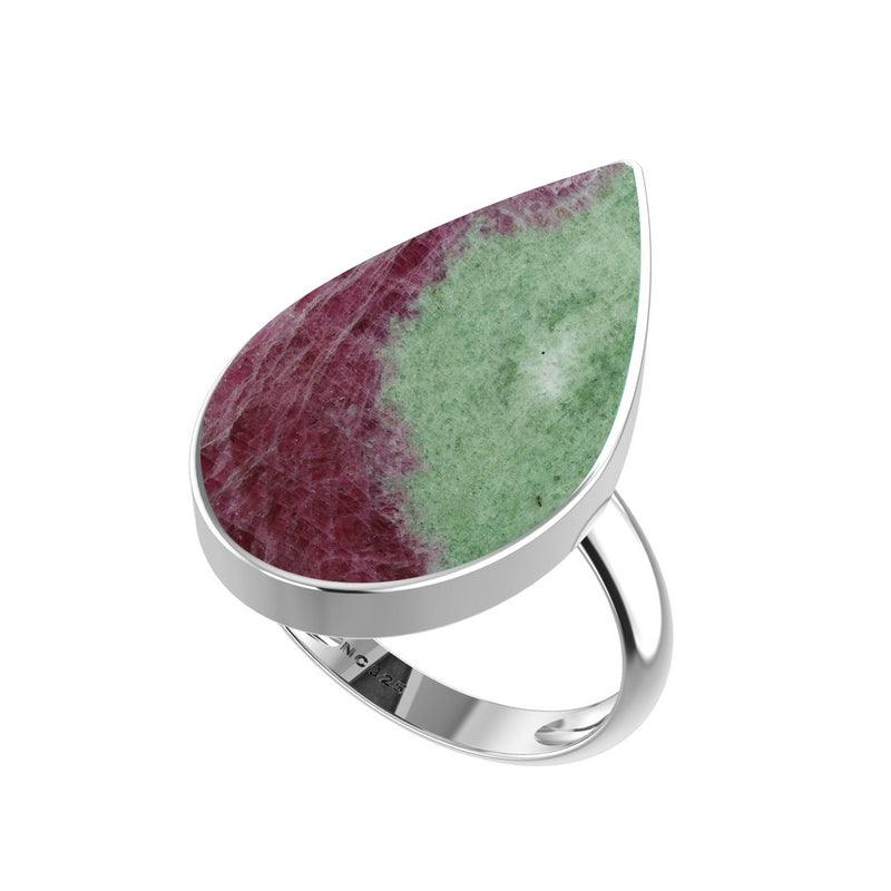 925 Sterling Silver Natural Ruby Zoisite Ring Bezel Set Handmade Jewelry Pack of 3 - (Box 10)