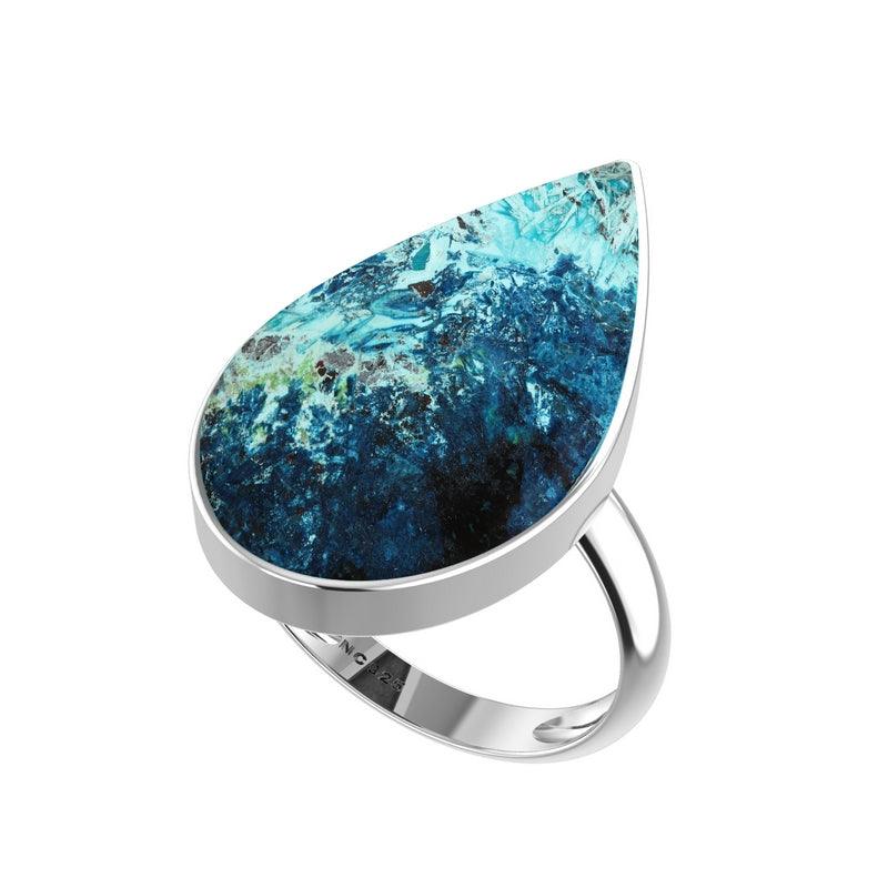 925 Sterling Silver Natural Shattuckite Ring Bezel Set Handmade Jewelry Pack of 3 - (Box 10)