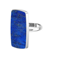 925 Sterling Silver Natural Lapis Lazuli Ring Bezel Set Handmade Jewelry Pack of 3 - (Box 11)