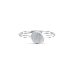 Selenite stackable bezel-set ring