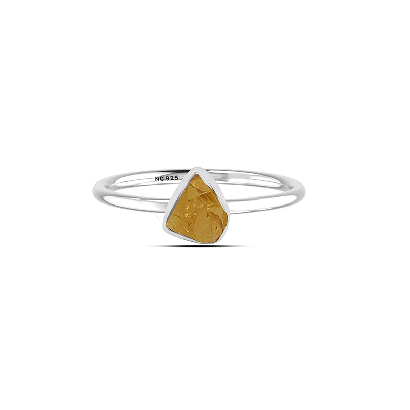 Citrine stackable bezel-set ring