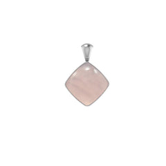 925 Sterling Silver Cab Rose Quartz Necklace Pendant With Chain 18" Bezel Set Jewelry Pack of 3