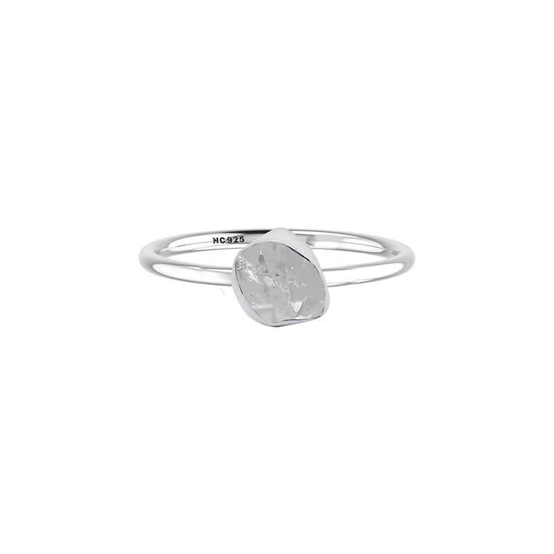 Herkimer Diamond stackable bezel-set ring