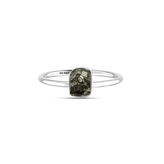 Pyrite stackable bezel-set ring