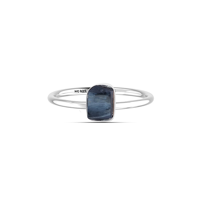 Pietersite stackable bezel-set ring