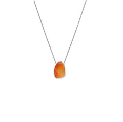 925 Sterling Silver Rough Carnelian Slider Necklace With Chain 18" Bezel Set Jewelry Pack of 6